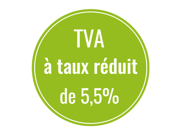 Pastille TVA à taux réduit de 5,5%